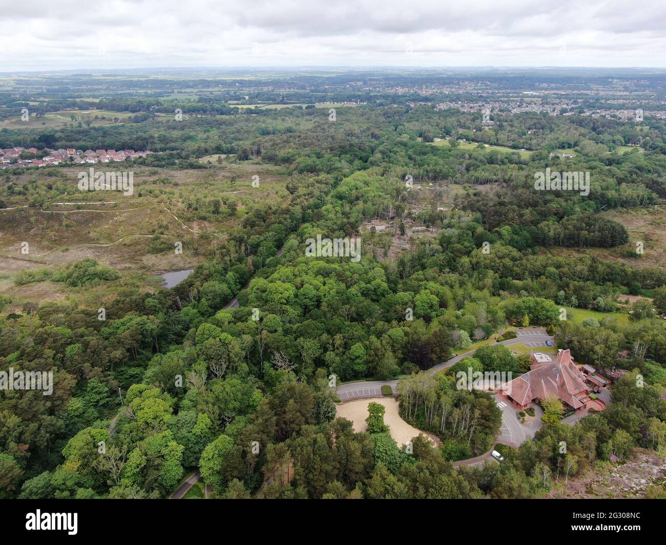 aerial view of Poole Crematorium in Dorset uk Stock Photo Alamy