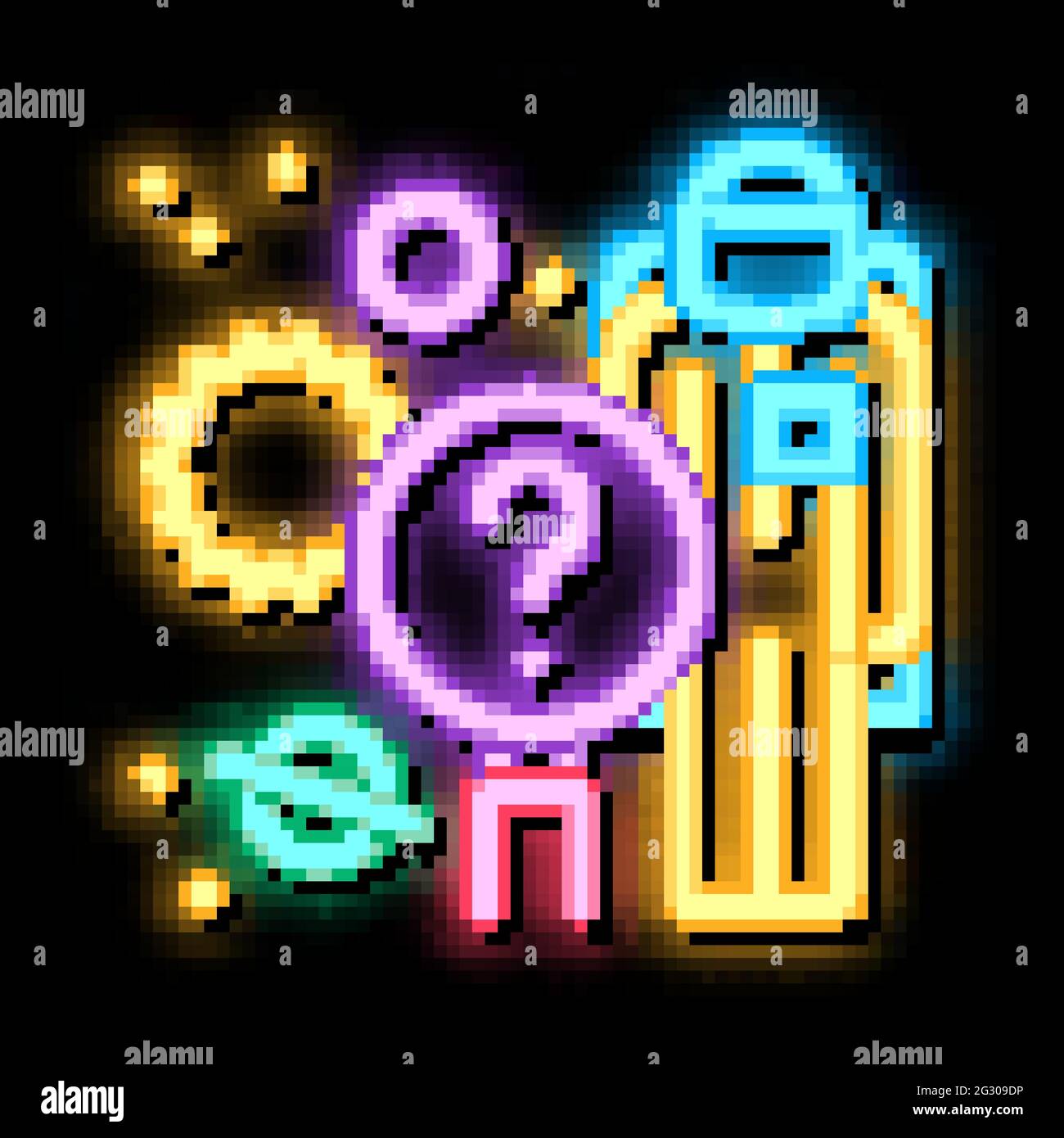 space researcher neon glow icon illustration Stock Vector Image & Art ...