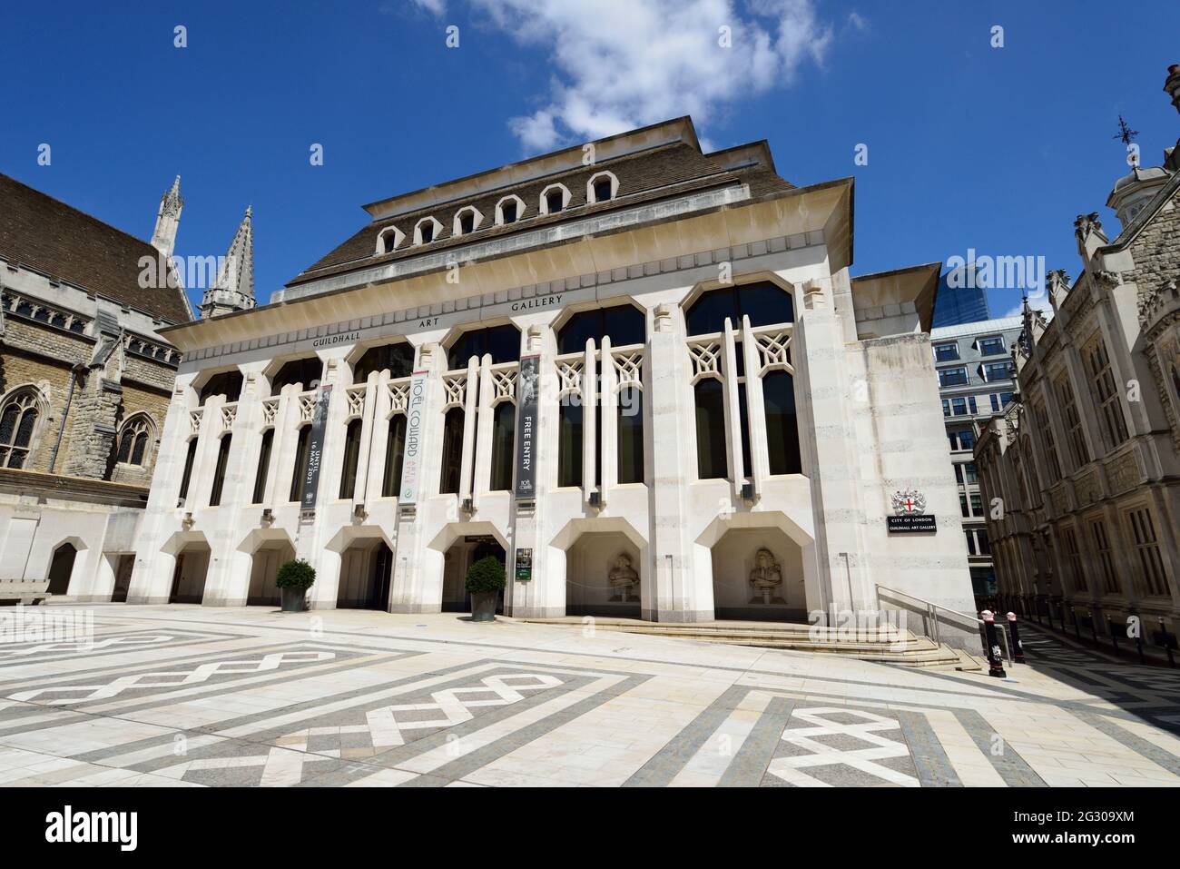 Guildhall Art Gallery, Guildhall Yard, city of London, United Kingdom Stock Photo