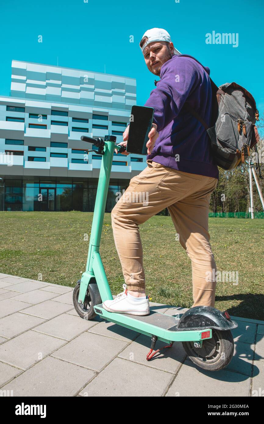 Renting Electric Kick Scooter City Urban Transport Last Mile Ride Copy