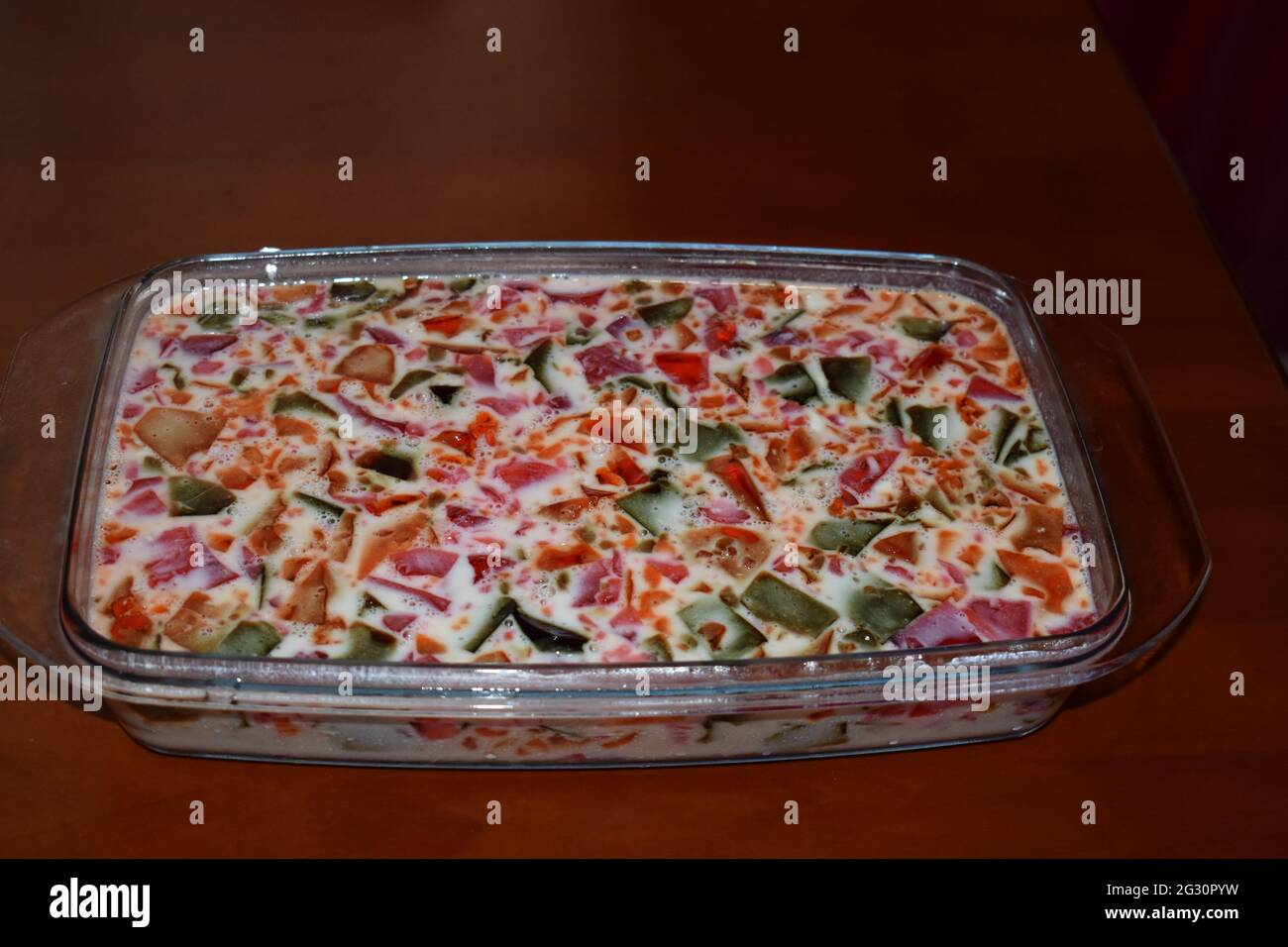 Broken Glass Jelly pudding is a beautiful and impressive looking