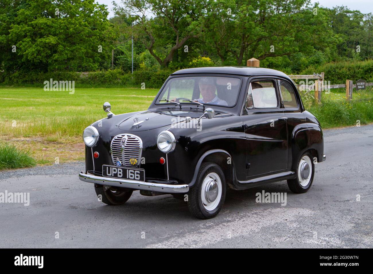1954 50s black fifties Austin A30 Seven at the 58th Annual Manchester to Blackpool Vintage & Classic Car Run The event is a ‘Touring Assembly’ Stock Photo