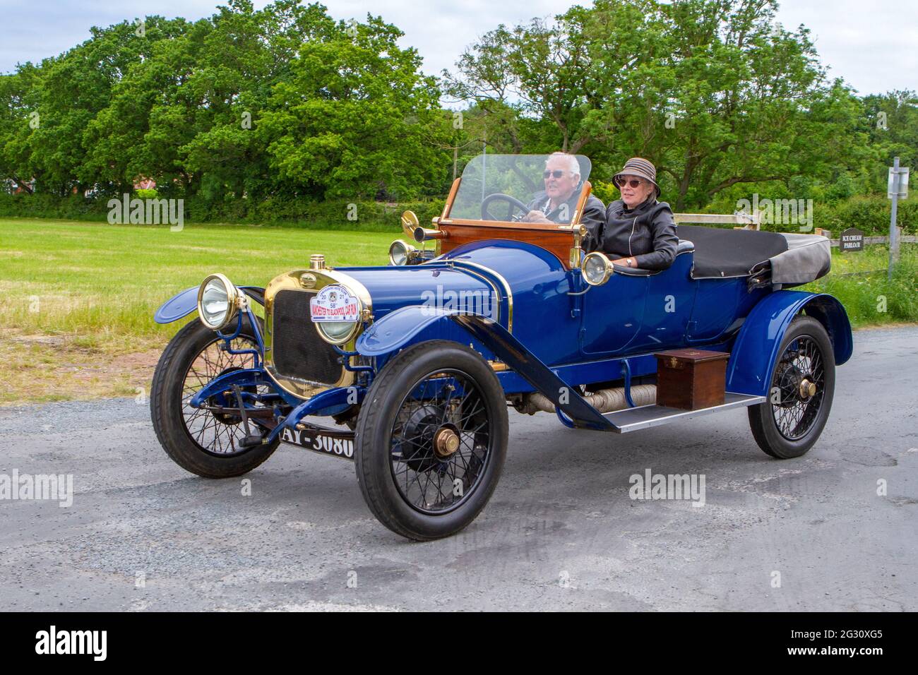 1913 pre-war vintage Sunbeam 12/16 open Tourer at the 58th Annual Manchester to Blackpool Vintage & Classic Car Run The event is a ‘Touring Assembly’ Stock Photo