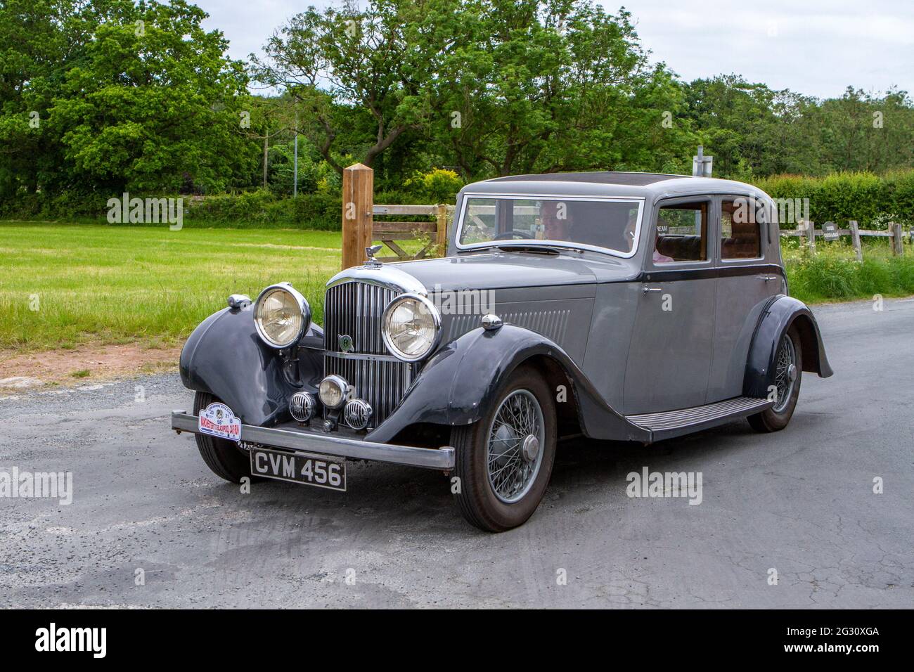 1936 30s pre-war Bentley Others 4257cc saloon at the 58th Annual Manchester to Blackpool Vintage & Classic Car Run The event is a ‘Touring Assembly’ Stock Photo