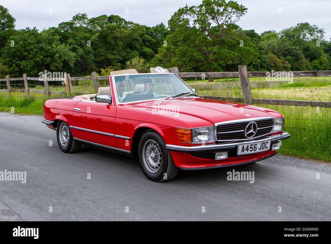1984 80s Mercedes Benz C200 Elegance at the 58th Annual Manchester to Blackpool Vintage & Classic Car Run The event is a ‘Touring Assembly’ Stock Photo