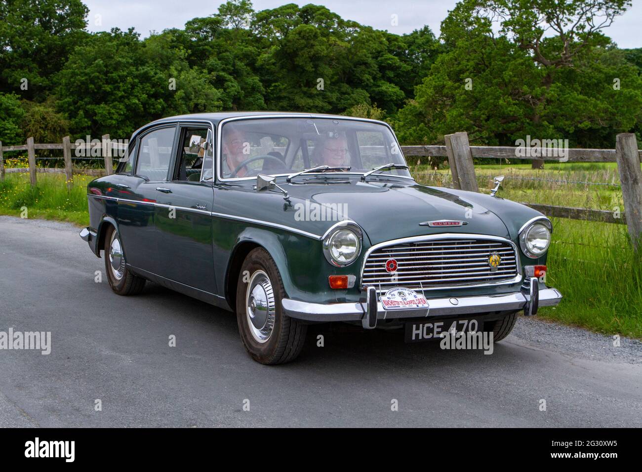 1967 60s green Humber Hawk at the 58th Annual Manchester to Blackpool Vintage & Classic Car Run The event is a ‘Touring Assembly’ Stock Photo