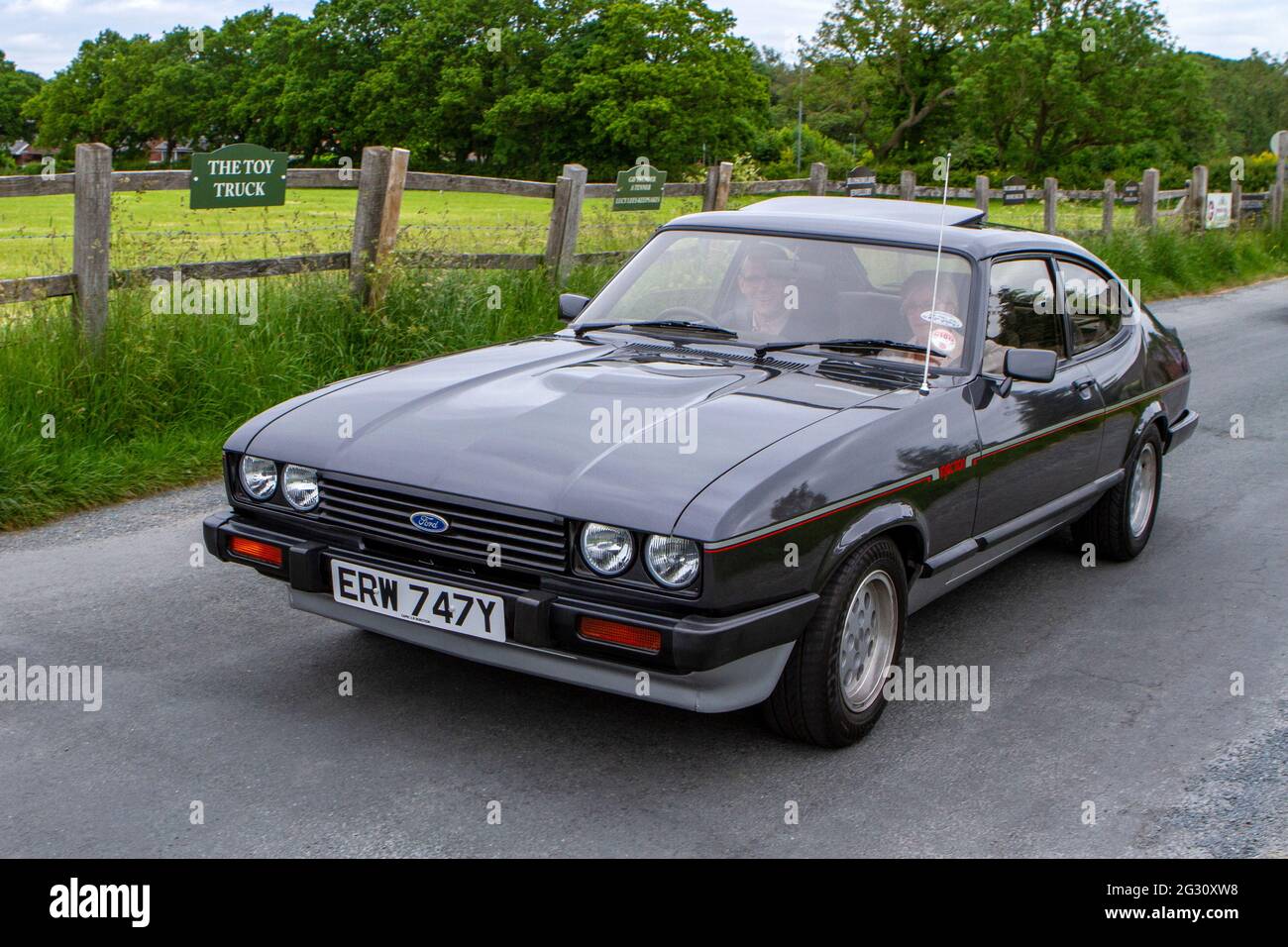 1983 80s Grey Ford Capri 2792cc at the 58th Annual Manchester to Blackpool Vintage & Classic Car Run The event is a ‘Touring Assembly’ Stock Photo