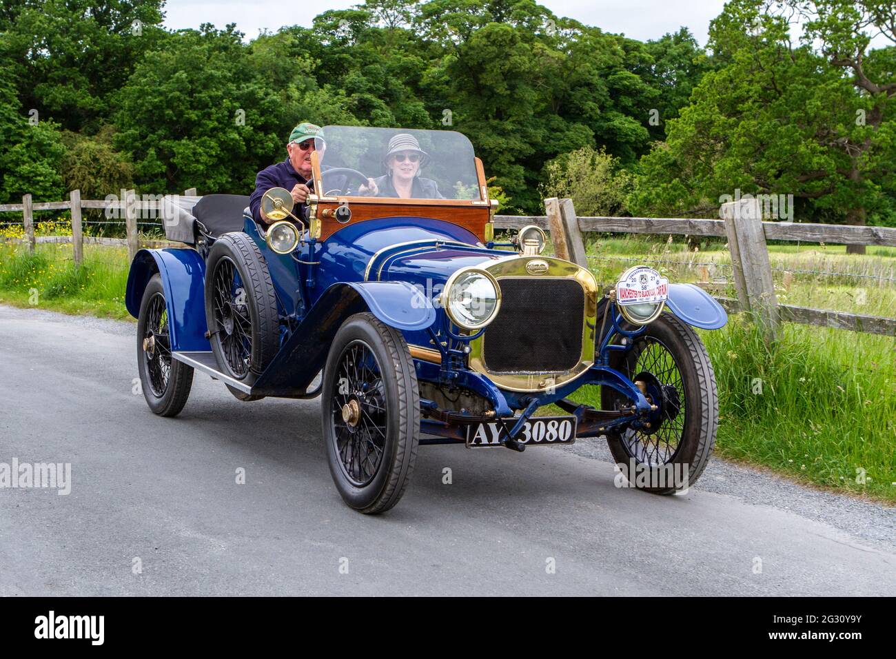 1913 pre-war vintage Sunbeam 12/16 open Tourer at the 58th Annual Manchester to Blackpool Vintage & Classic Car Run The event is a ‘Touring Assembly’ Stock Photo