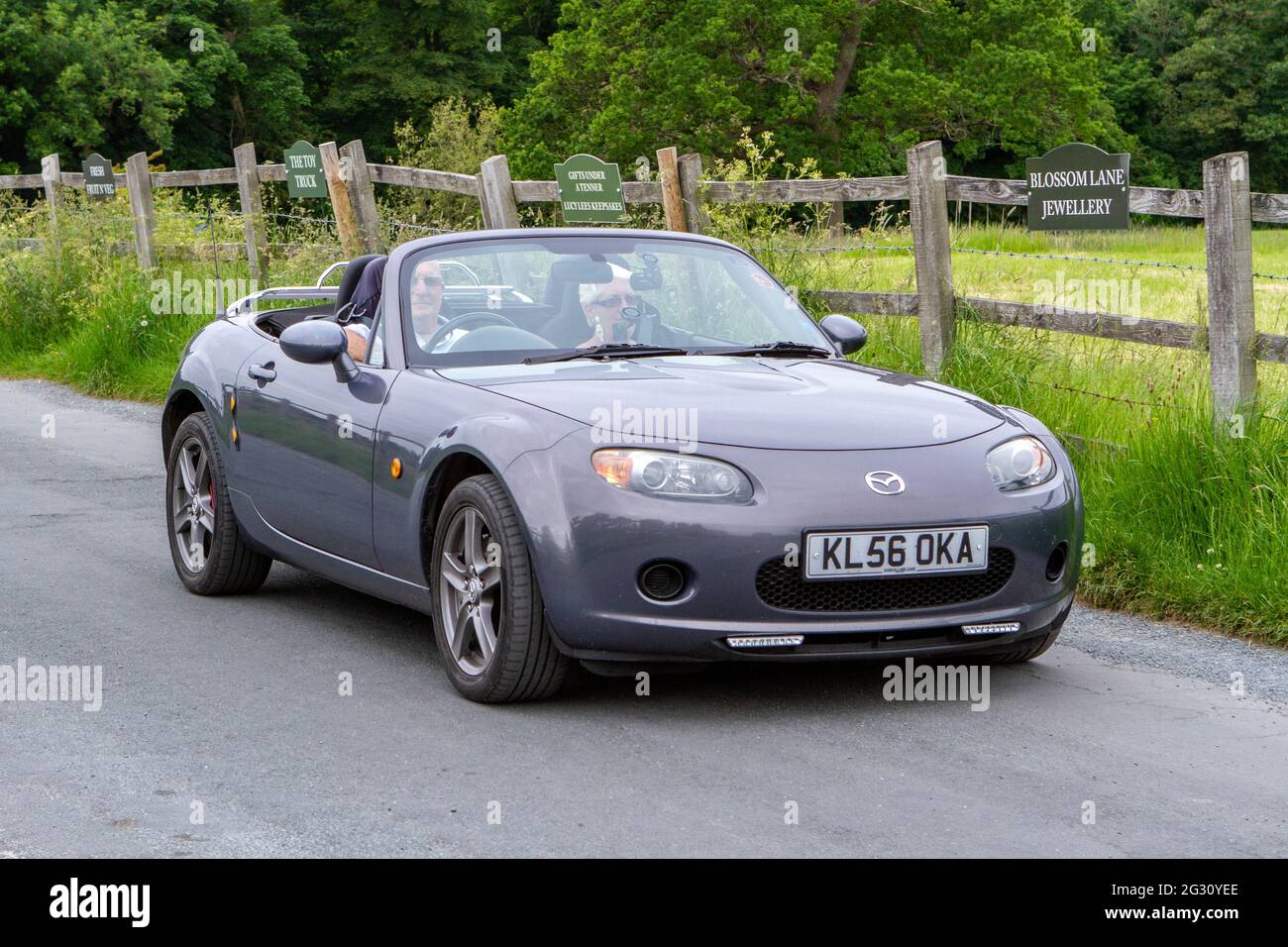 2006 grey MX-5 grey 1798cc roadster at the 58th Annual Manchester to Blackpool Vintage & Classic Car Run The event is a ‘Touring Assembly’ Stock Photo