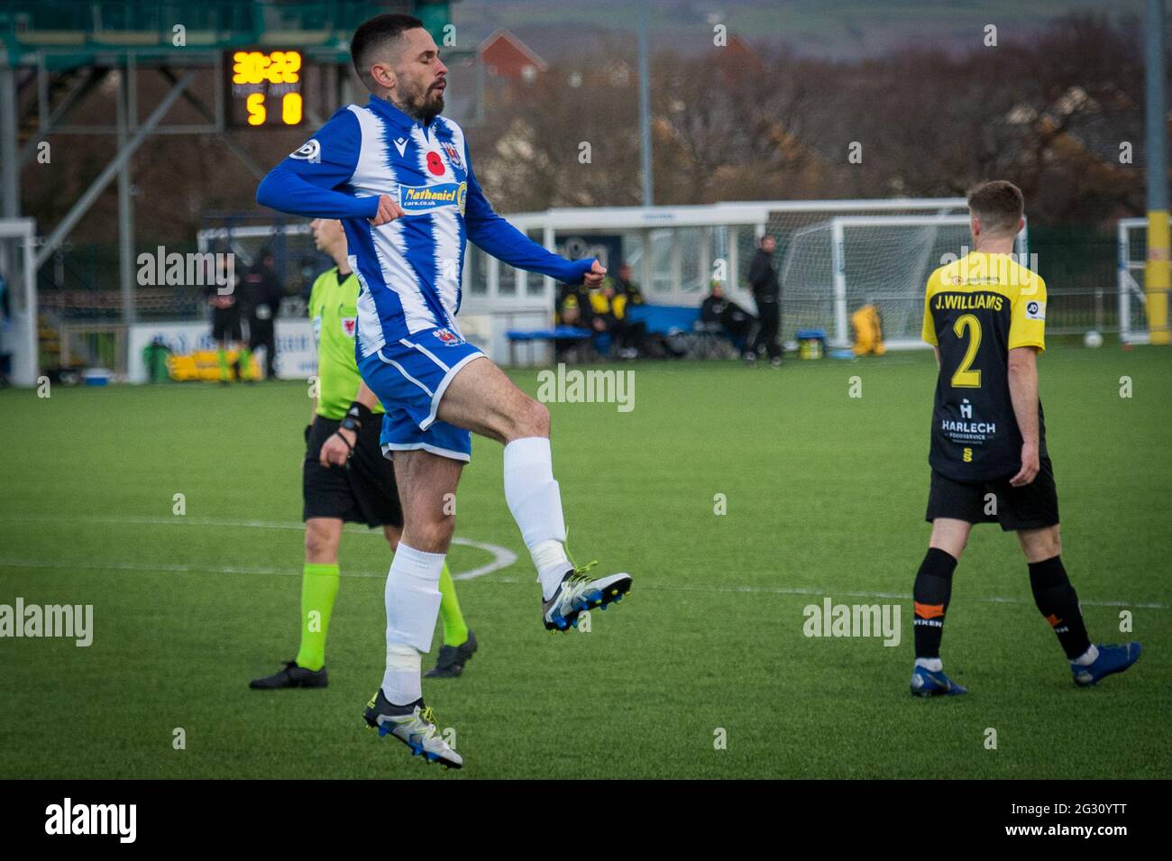 Bridgend, Wales 05 December 2020. JD Cymru Premier League match between