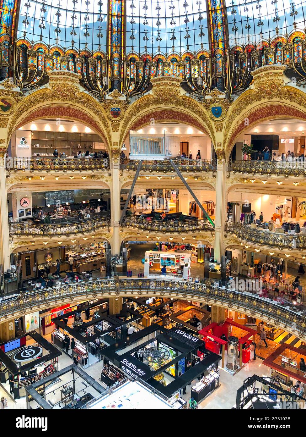 Paris, France, French Department Store Interior Atrium, Galeries Lafayette Stock Photo Alamy