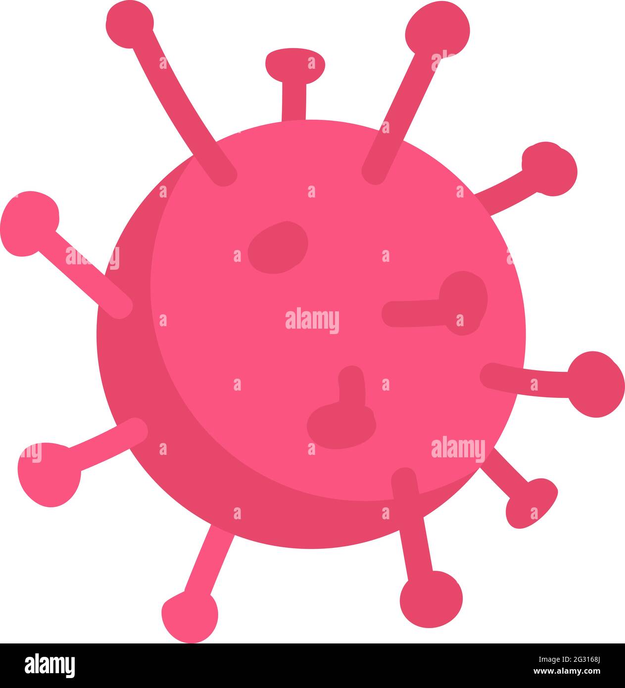 Virus structure semi flat color vector object Stock Vector