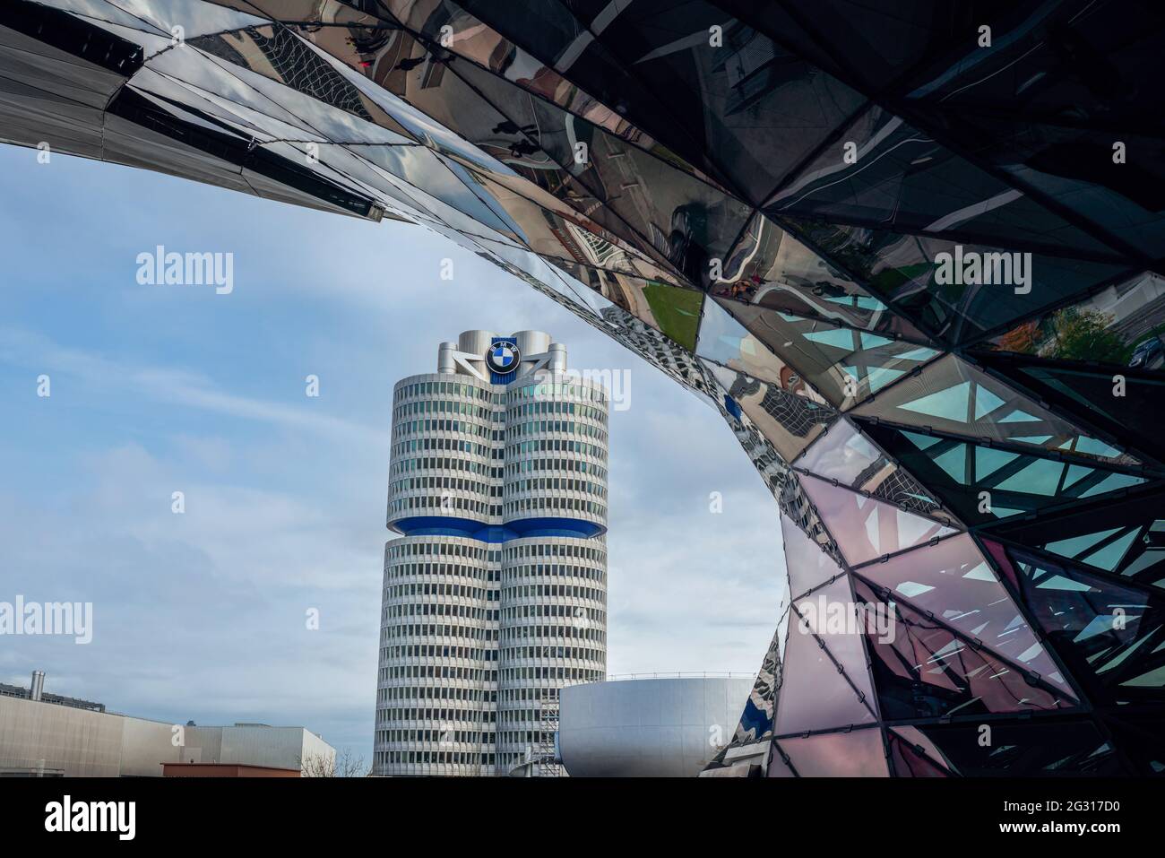 BMW Welt and BMW Headquarters - Munich, Germany Stock Photo