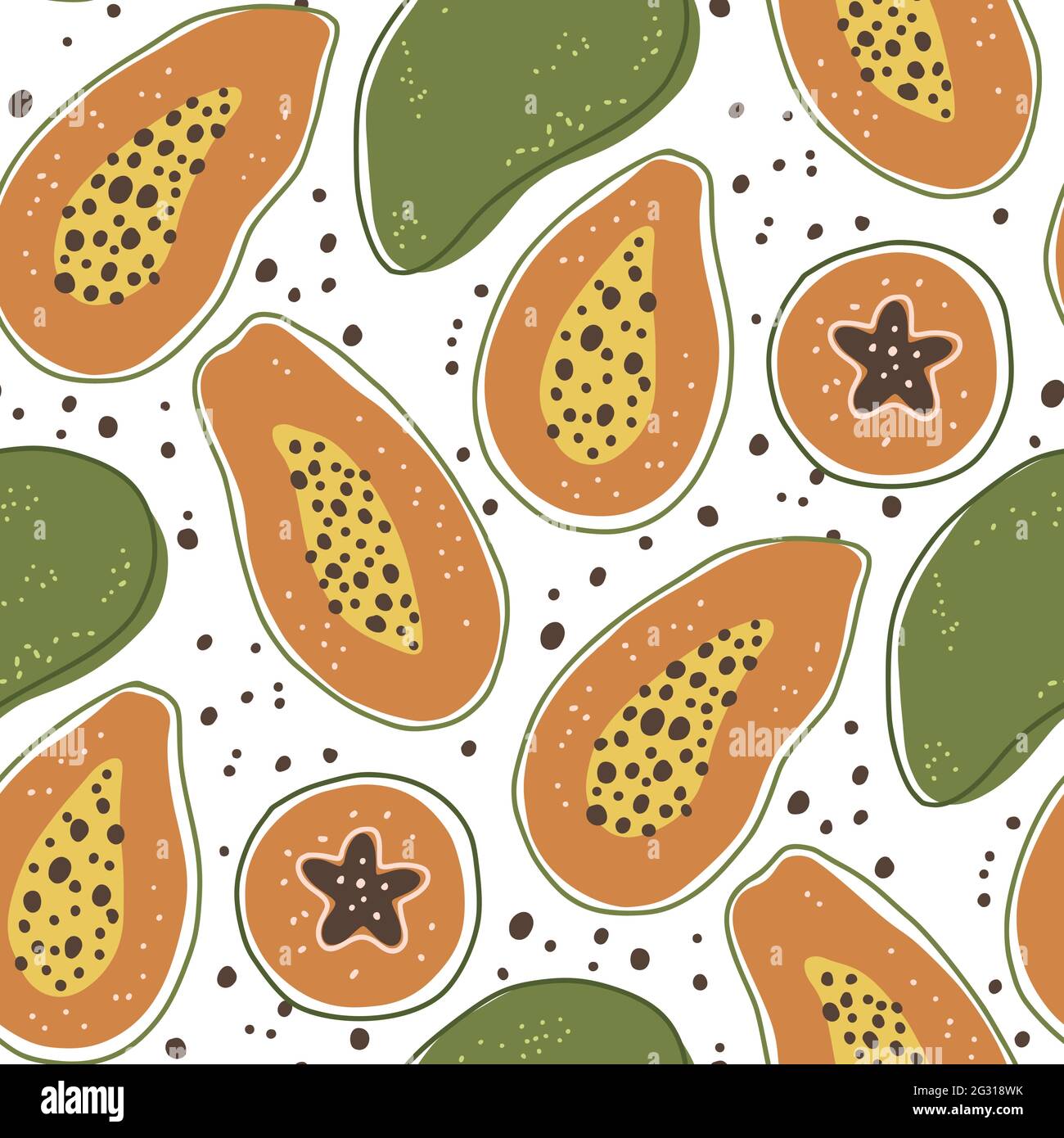 Cartoon papaya summer fruit seamless pattern background. Cute sweet food fresh nature kids wallpaper design. Vector print graphic illustration Stock Vector Image & Art - Alamy Cartoon papaya summer fruit seamless pattern background. Cute sweet food fresh nature kids wallpaper design. Vector print graphic illustration Stock Vector Image & Art - Alamy