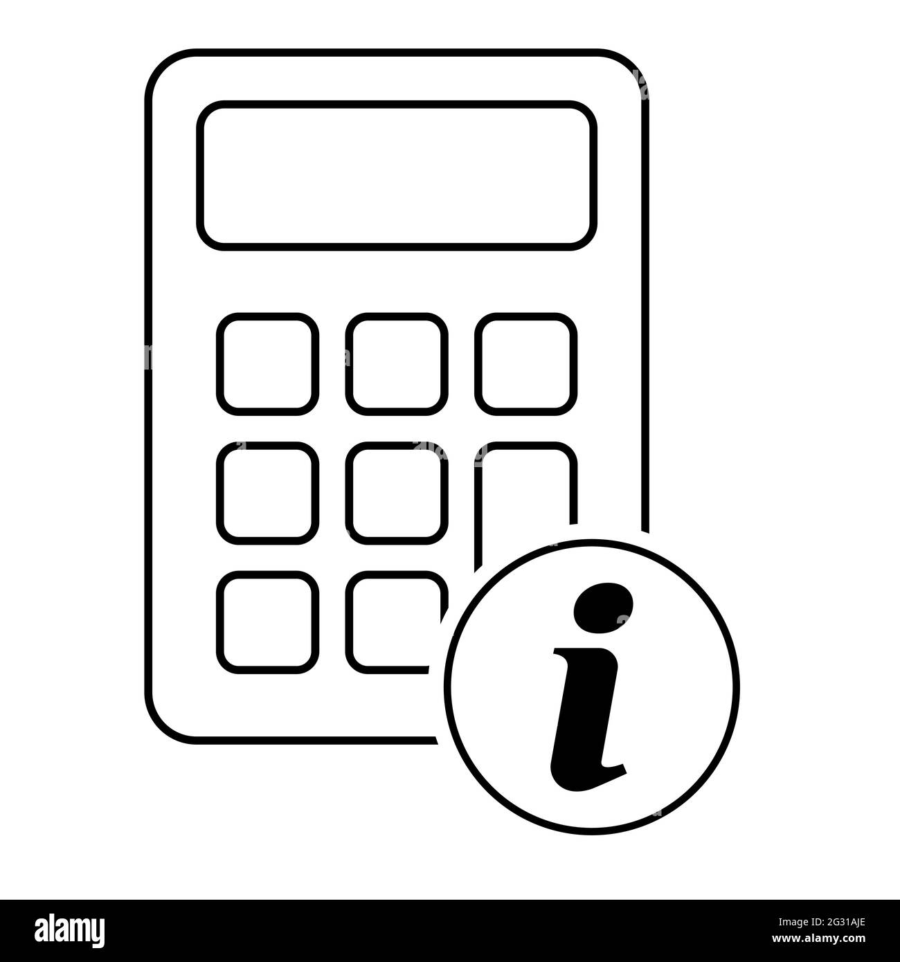 Calculator Icon Mathematics Web Button Vector Illustration Internet 