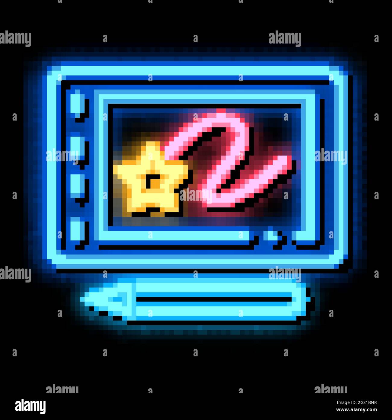 design APPLICATION neon glow icon illustration Stock Vector Image & Art ...