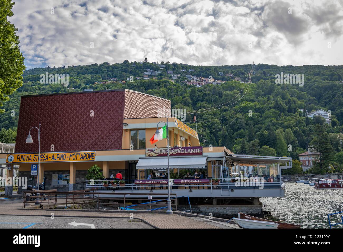 Cable Car to the Mottarone in Stresa at the Lago Maggiore in Piemont
