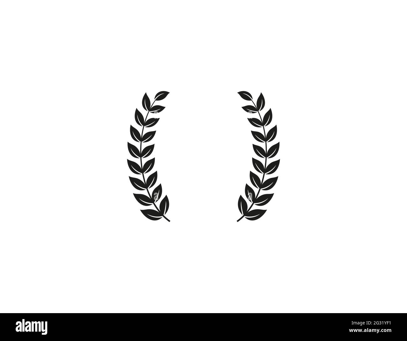 Vector illustration. flat design. Wreath award victory icon Stock ...
