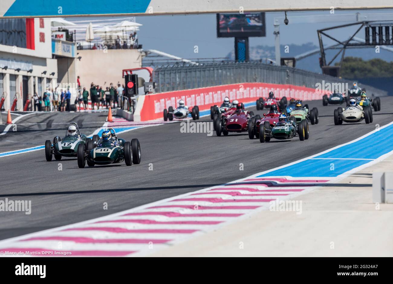 Depart start , HGPCA F1 pré 61/66, during the Grand Prix de France Historique 2021, from June 11 to 13, 2021 on the Circuit Paul Ricard, in Le Castellet, France - Photo DPPI Stock Photo