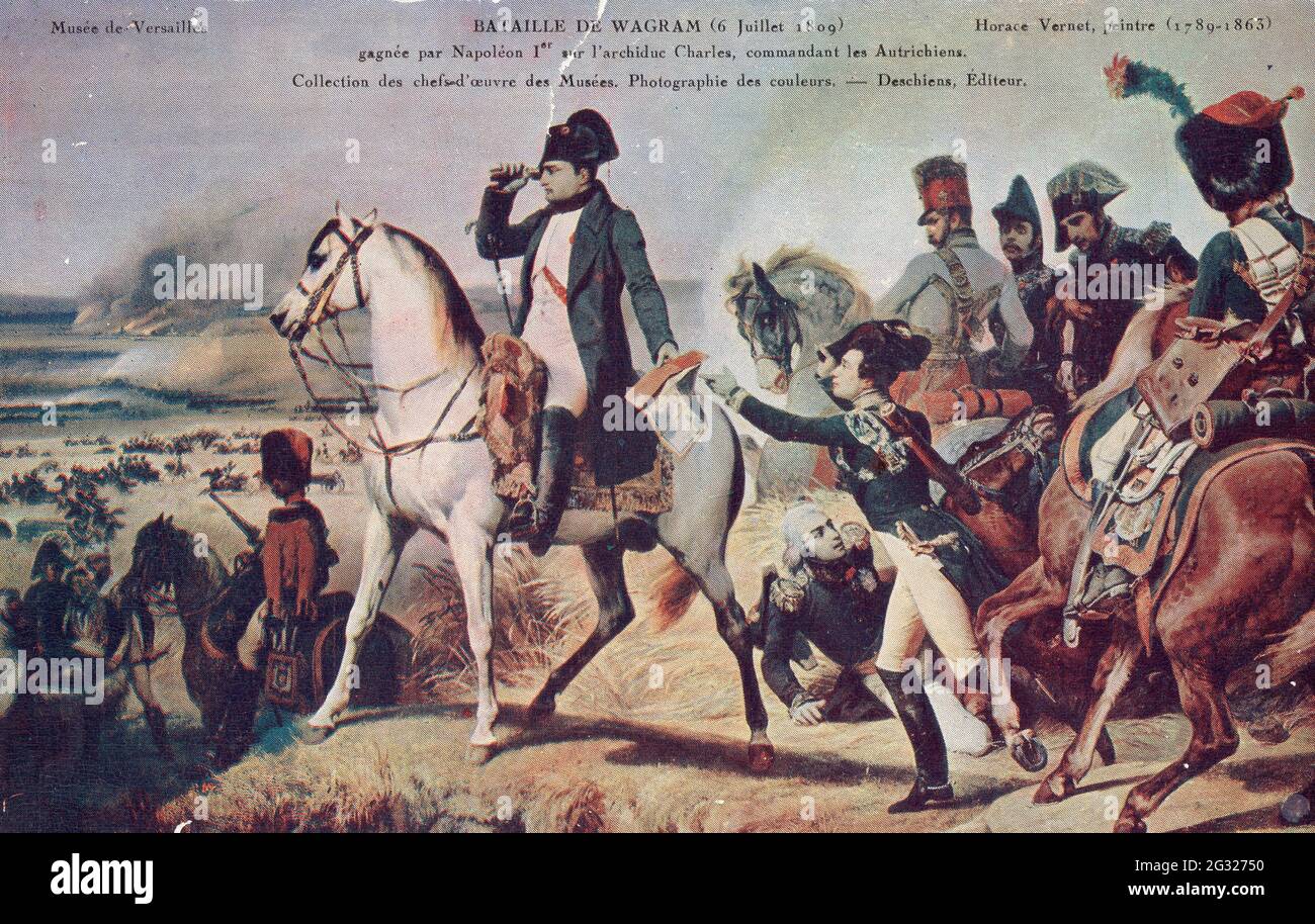 Napoléon à la bataille de Wagram le 6 juillet 1809 Stock Photo