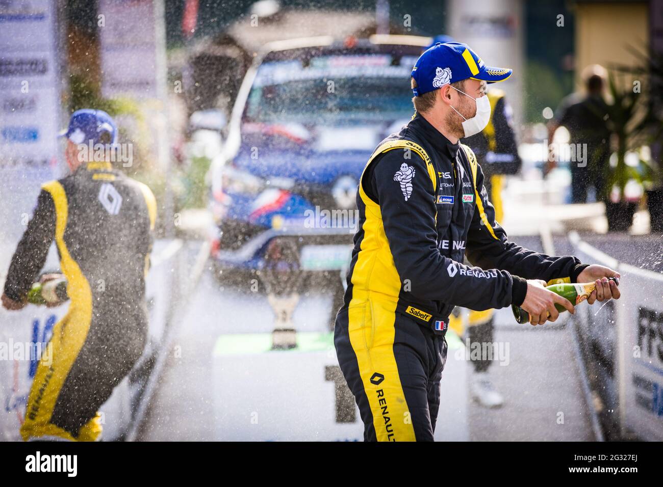 Gerardmer France 12th June 21 Stirling Benjamin Renault Clio Rs Line Podium Ambiance During The Rallye Vosges Grand Est 21 2nd Round Of The Championnat De France Des Rallyes 21 From June