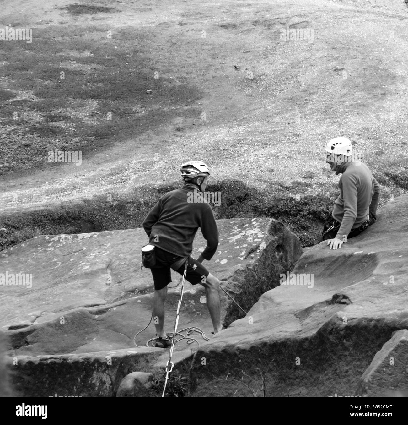 Rock climbing Black and White Stock Photos & Images - Alamy