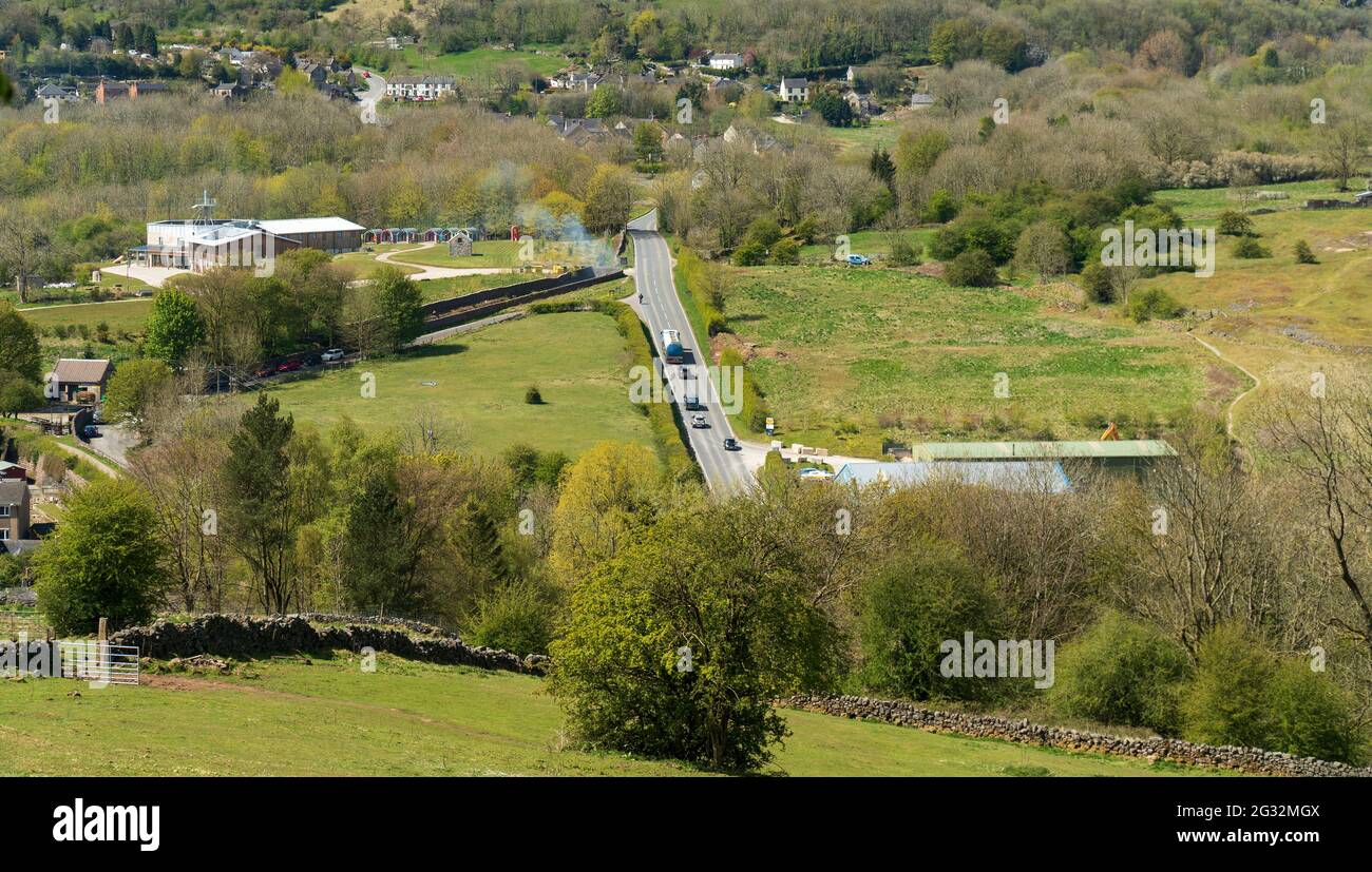 Hillside road near Cromford, Derbyshire Stock Photo Alamy
