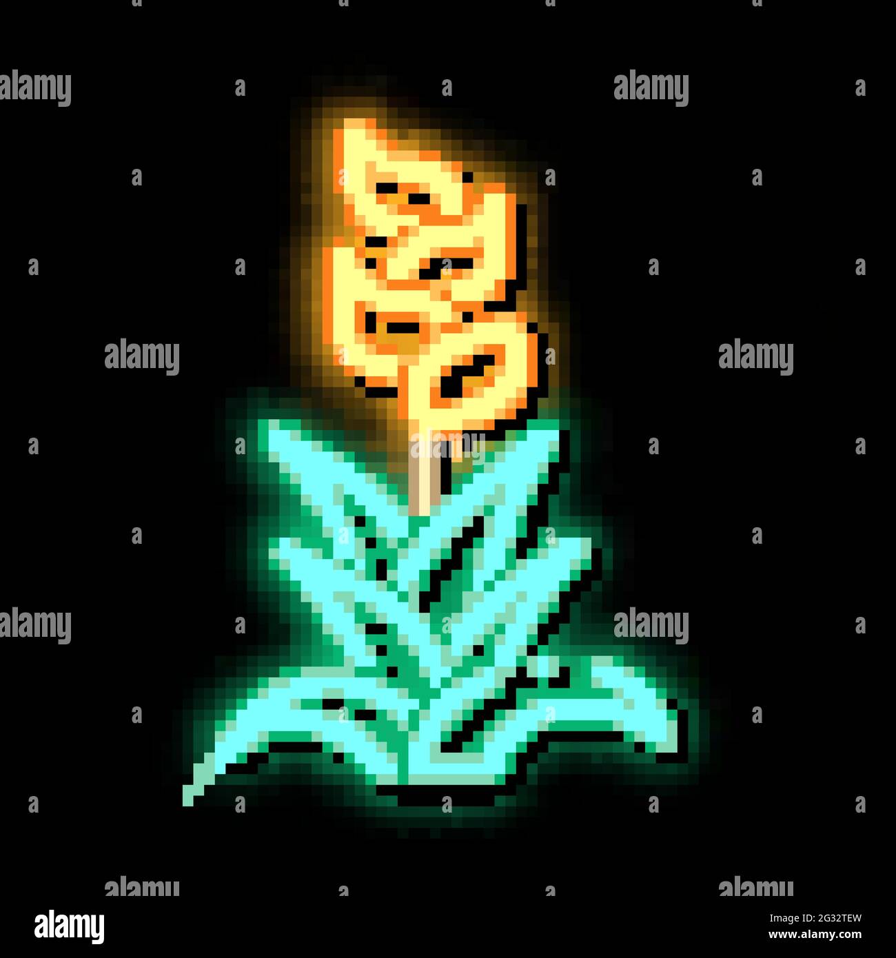 exotic flower neon glow icon illustration Stock Vector Image & Art - Alamy