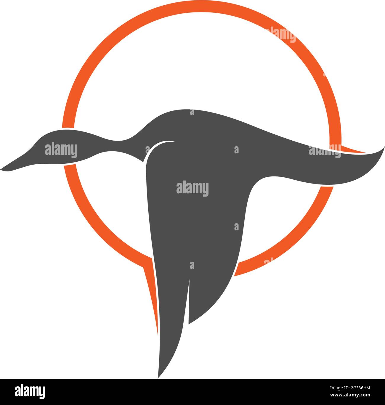 Duck icon logo design concept template illustration vector Stock Vector