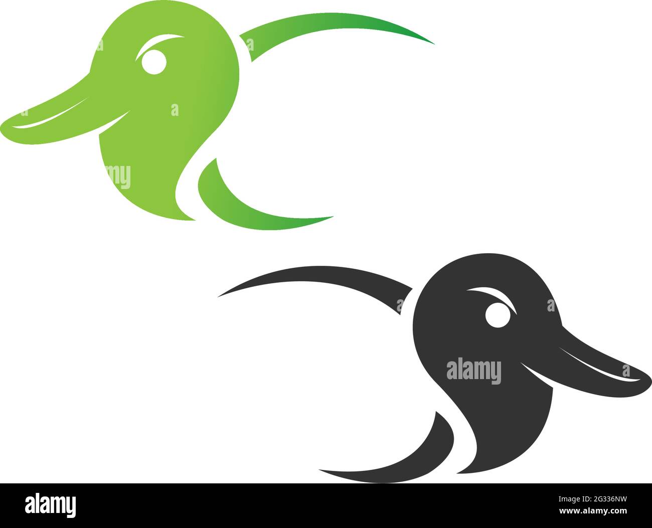 Duck icon logo design concept template illustration vector Stock Vector