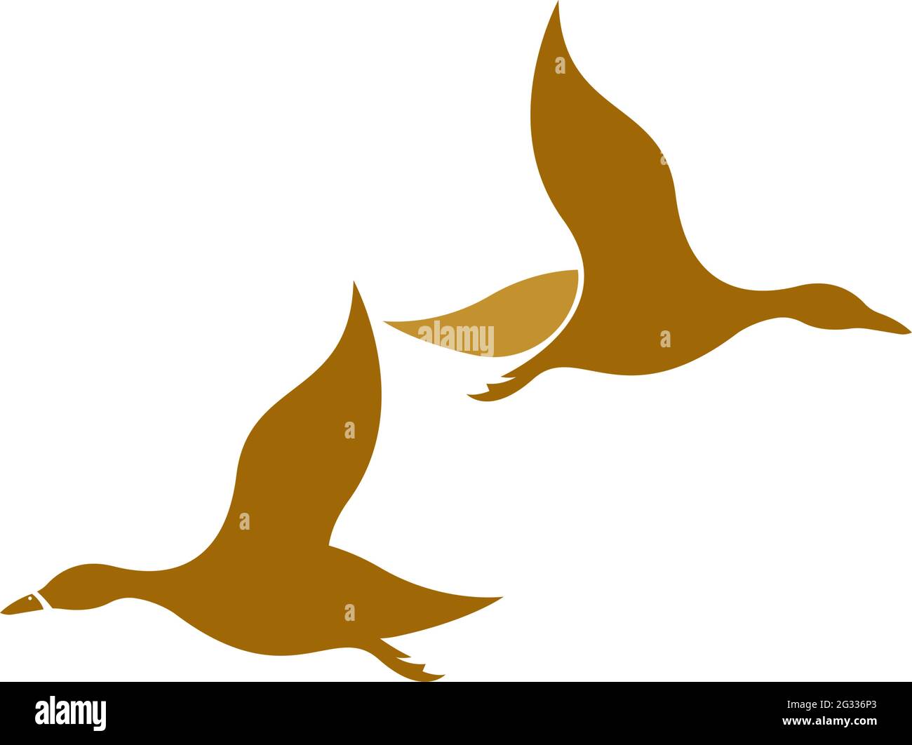 Duck icon logo design concept template illustration vector Stock Vector