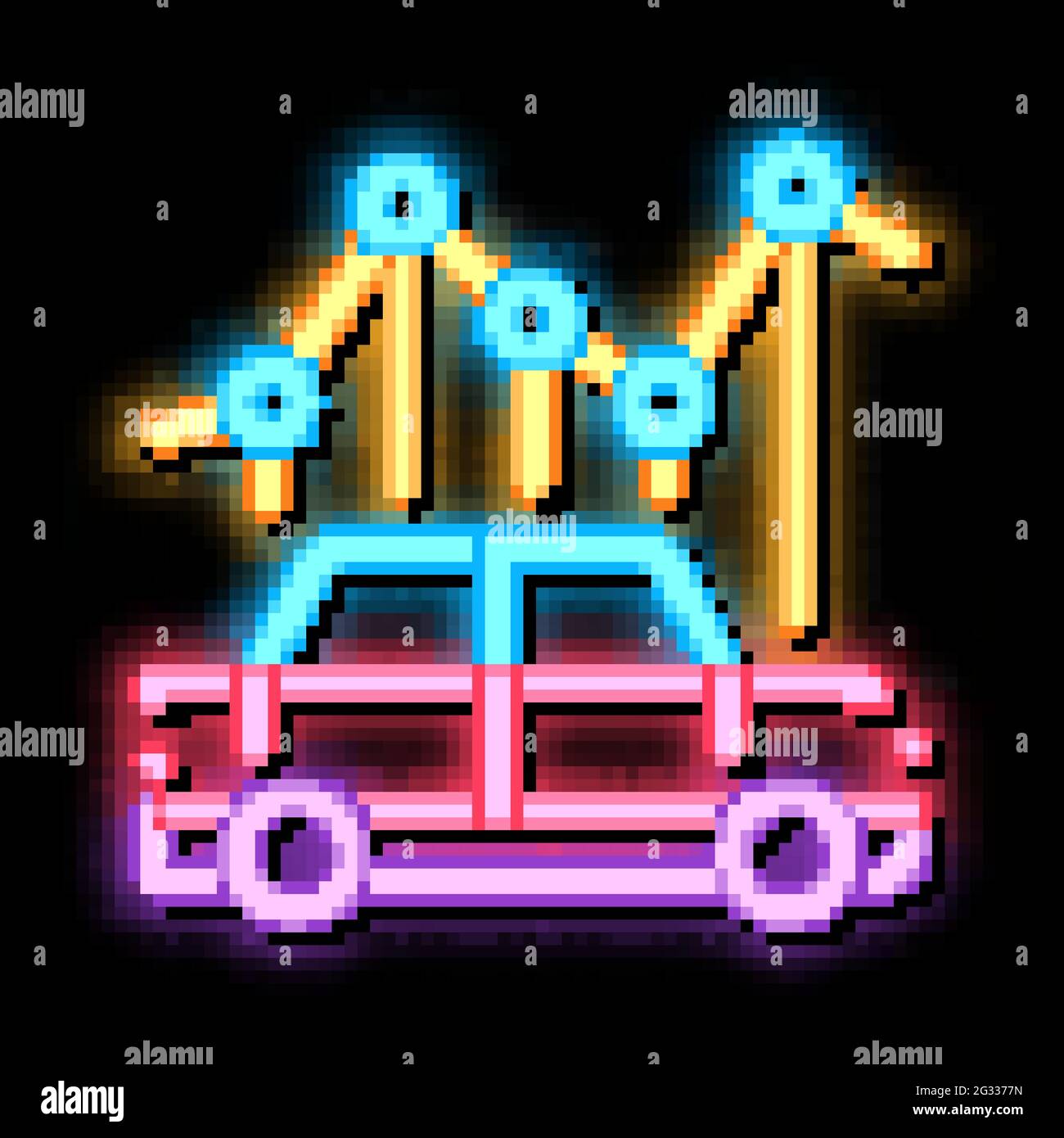 car use infographic neon glow icon illustration Stock Vector Image ...