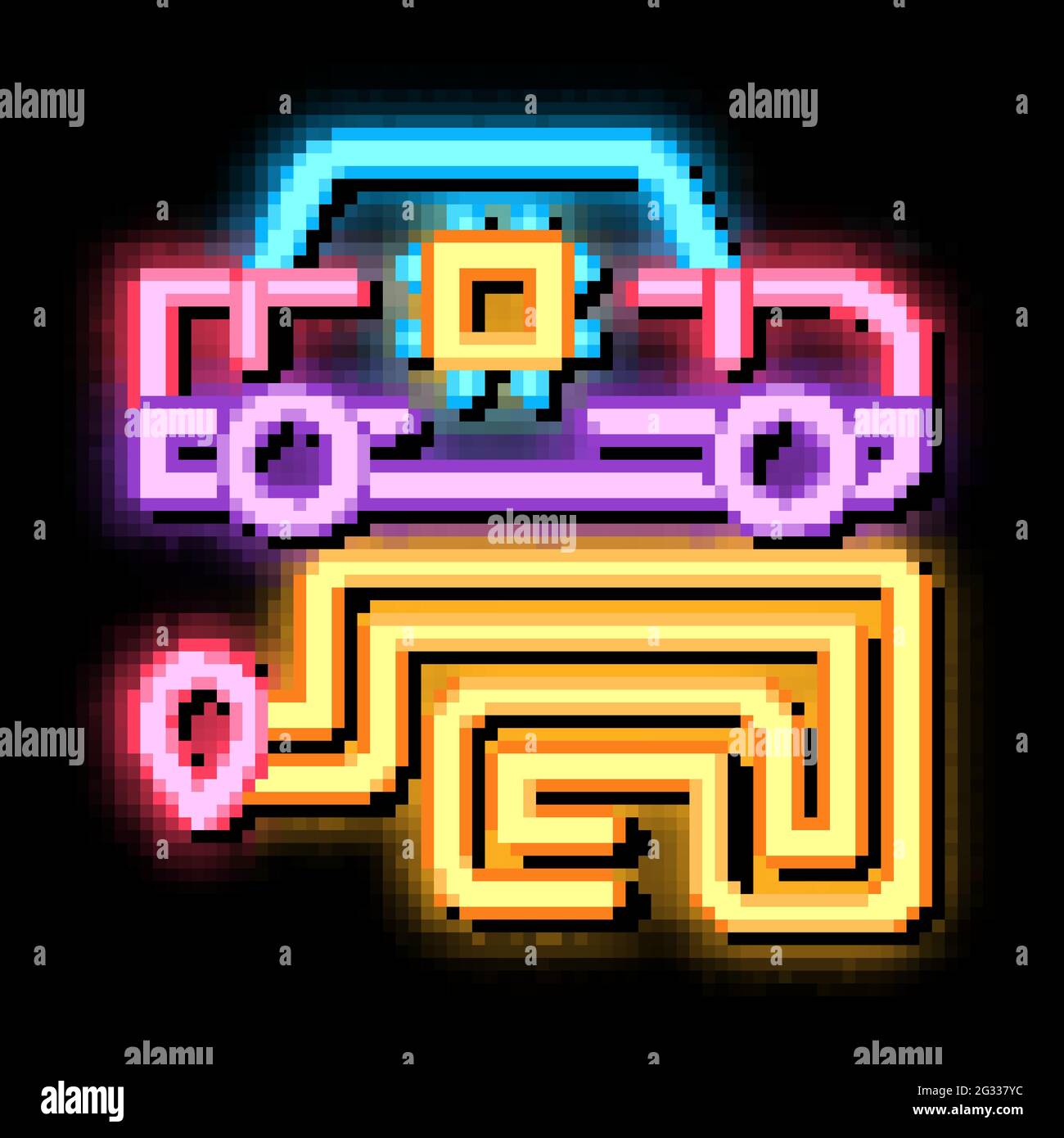car navigation neon glow icon illustration Stock Vector Image & Art - Alamy