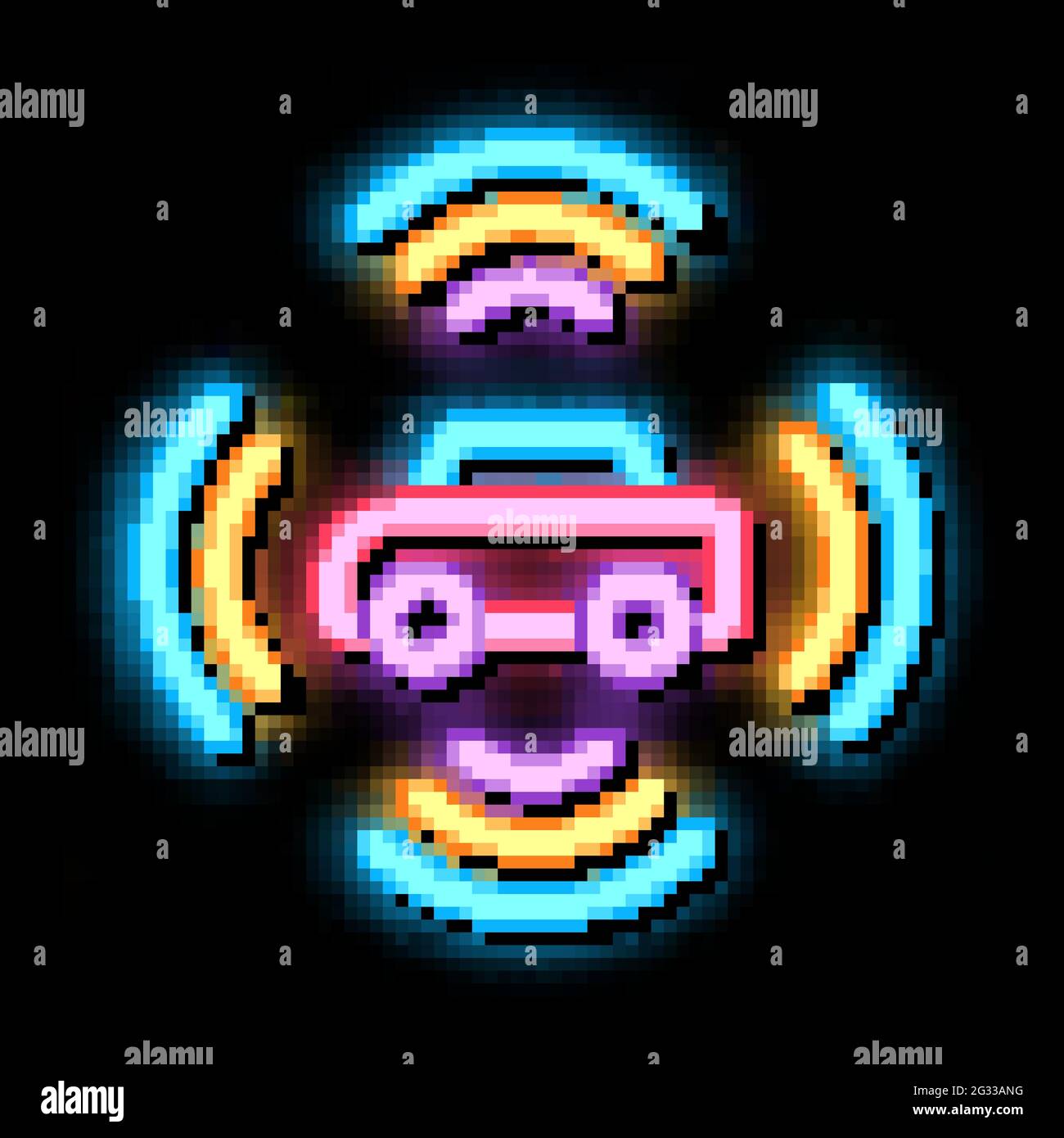 car signalization neon glow icon illustration Stock Vector Image & Art ...