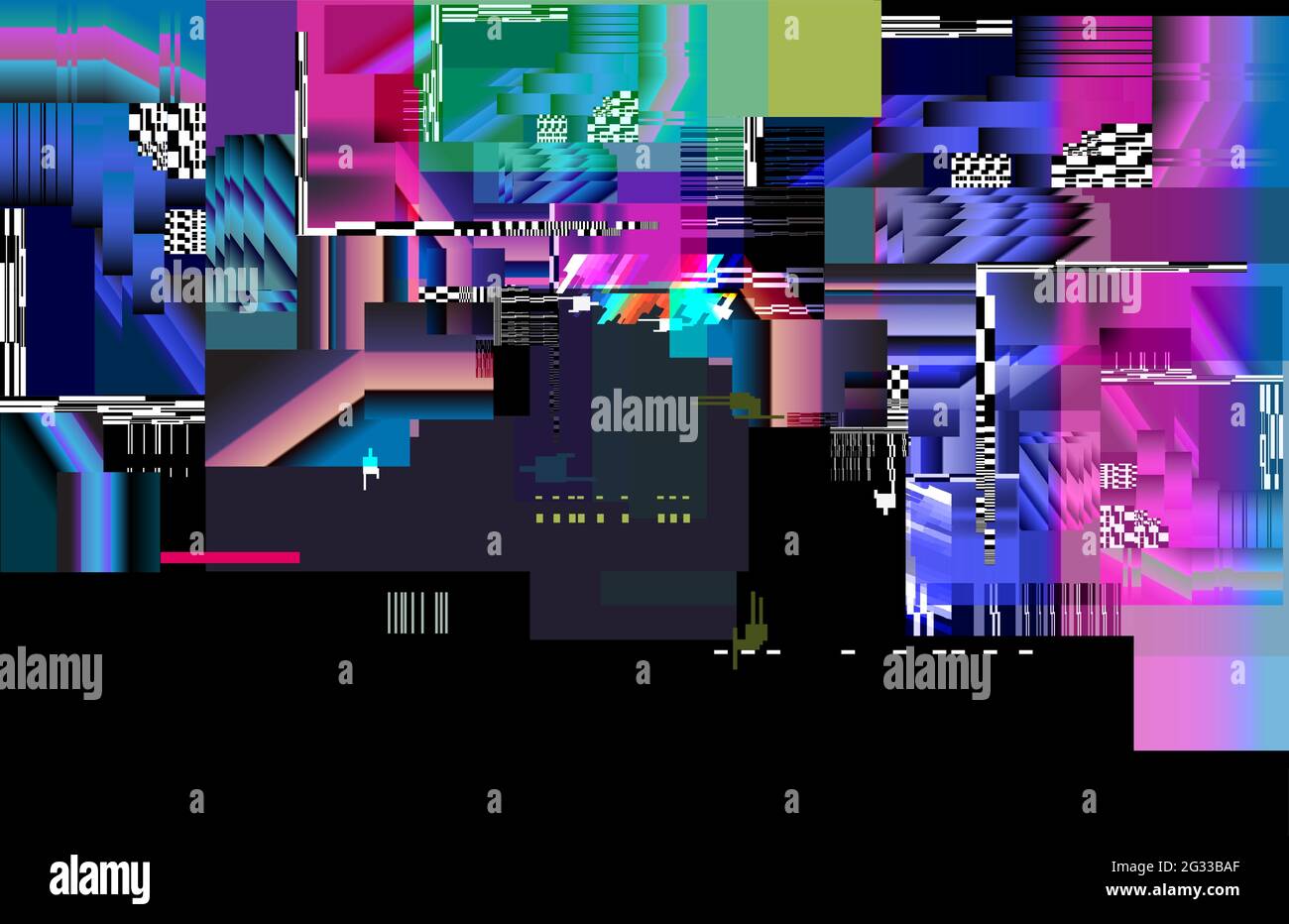 A screen glitch noise background. Display lag texture vector illustration. Stock Vector