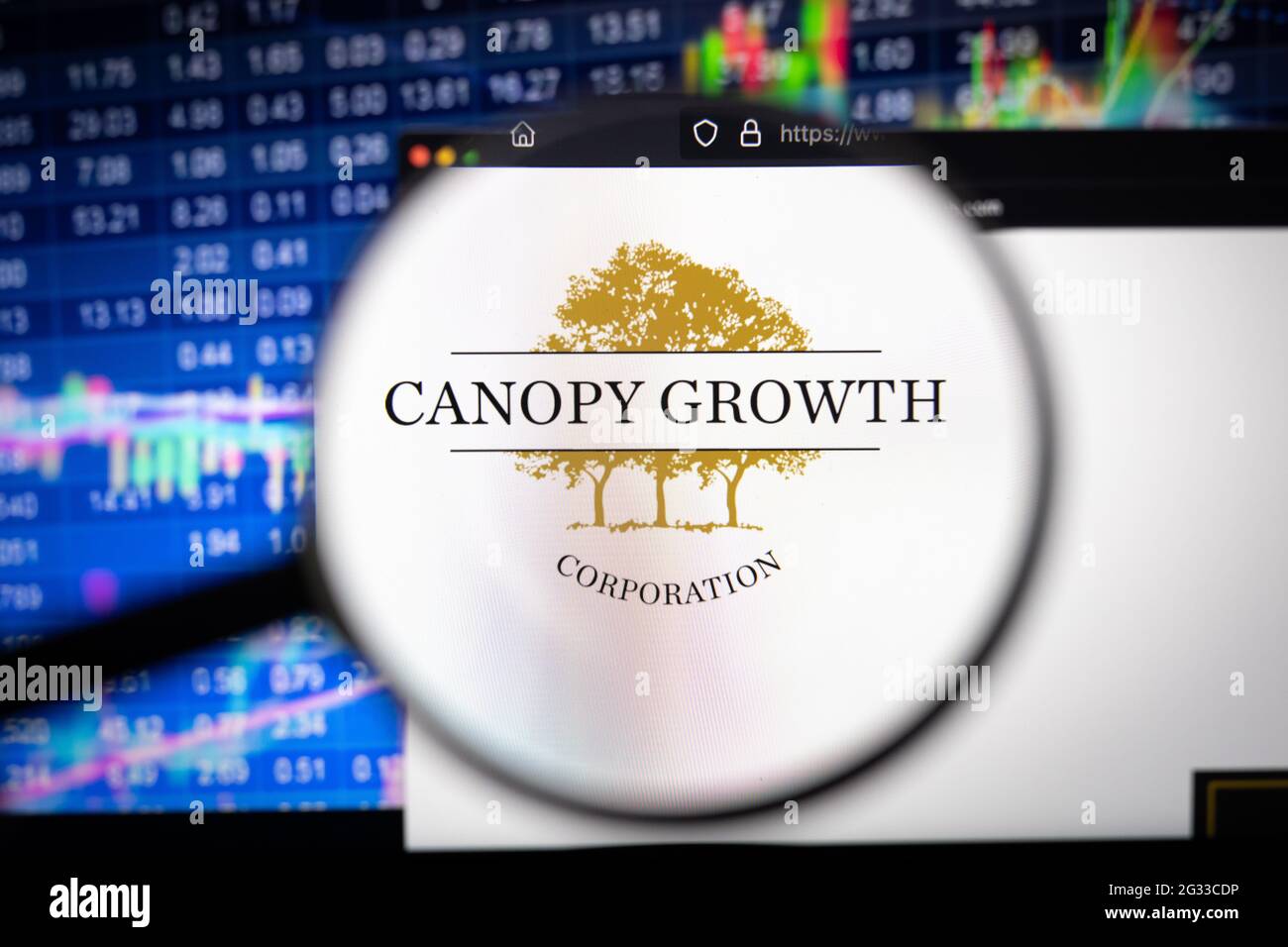 Growth in share price hi-res stock photography and images