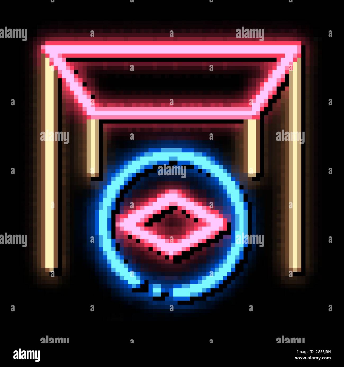 seamless fabric ceilings neon glow icon illustration Stock Vector Image ...