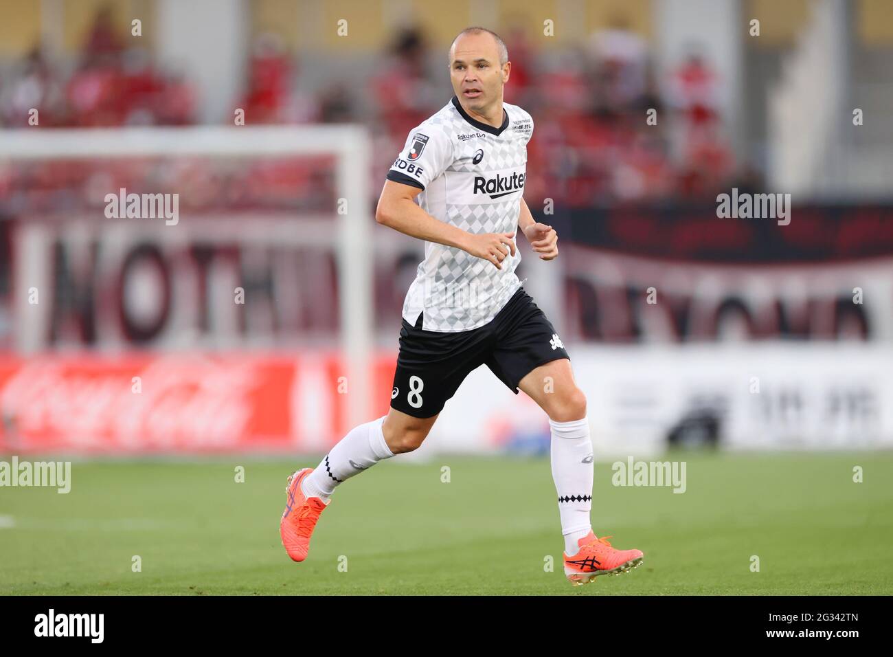 Urawa Komaba Stadium, Saitama, Japan. 13th June, 2021. Andres Iniesta (Vissel), JUNE 13, 2021 - Football/Soccer : 2021 J. League YBC Levain Cup Play-off Stage match between Urawa Reds 2-2 Vissel Kobe at Urawa Komaba Stadium, Saitama, Japan. Credit: YUTAKA/AFLO SPORT/Alamy Live News Stock Photo