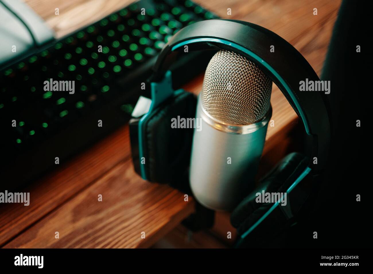 radio or podcast studio Stock Photo 