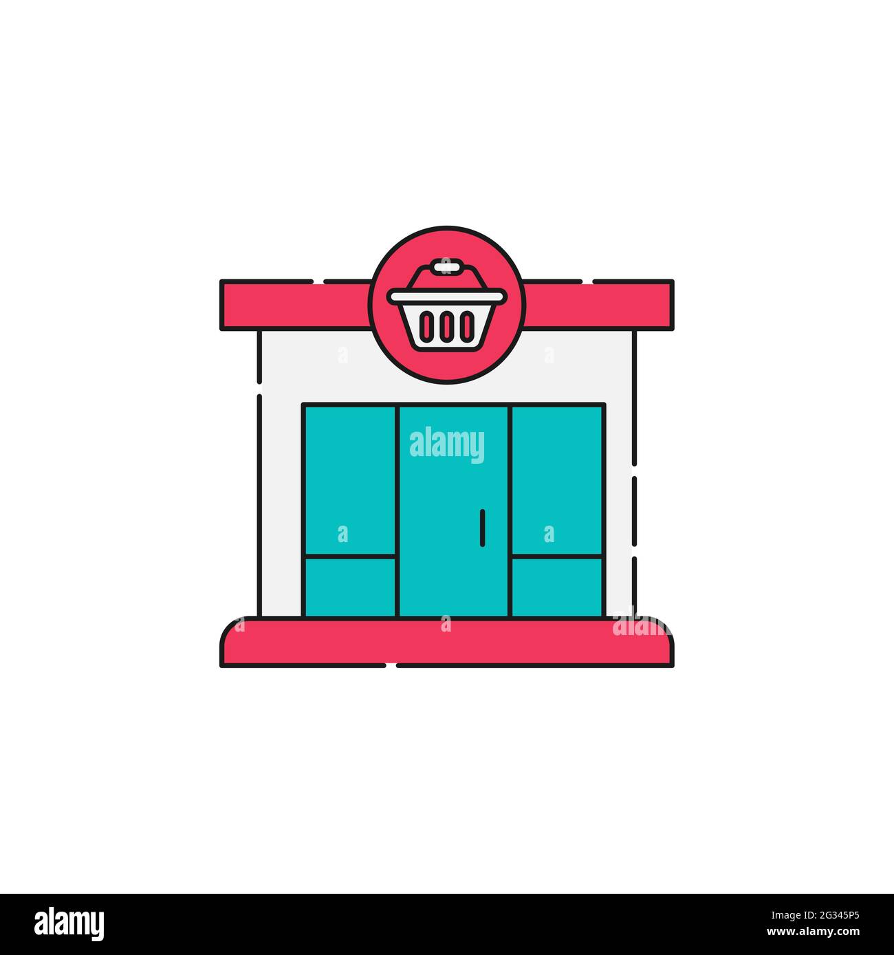 Modern Store icon Vector design Illustration. Store Building icon ...