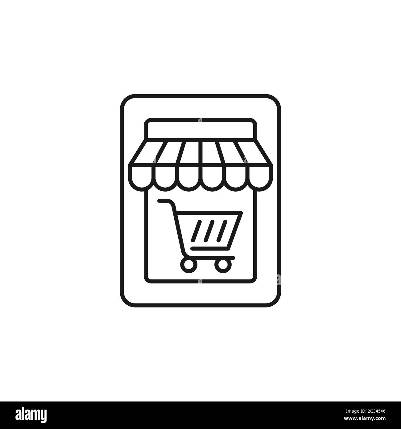 Online Store icon Vector design Illustration. Modern Online Shopping ...