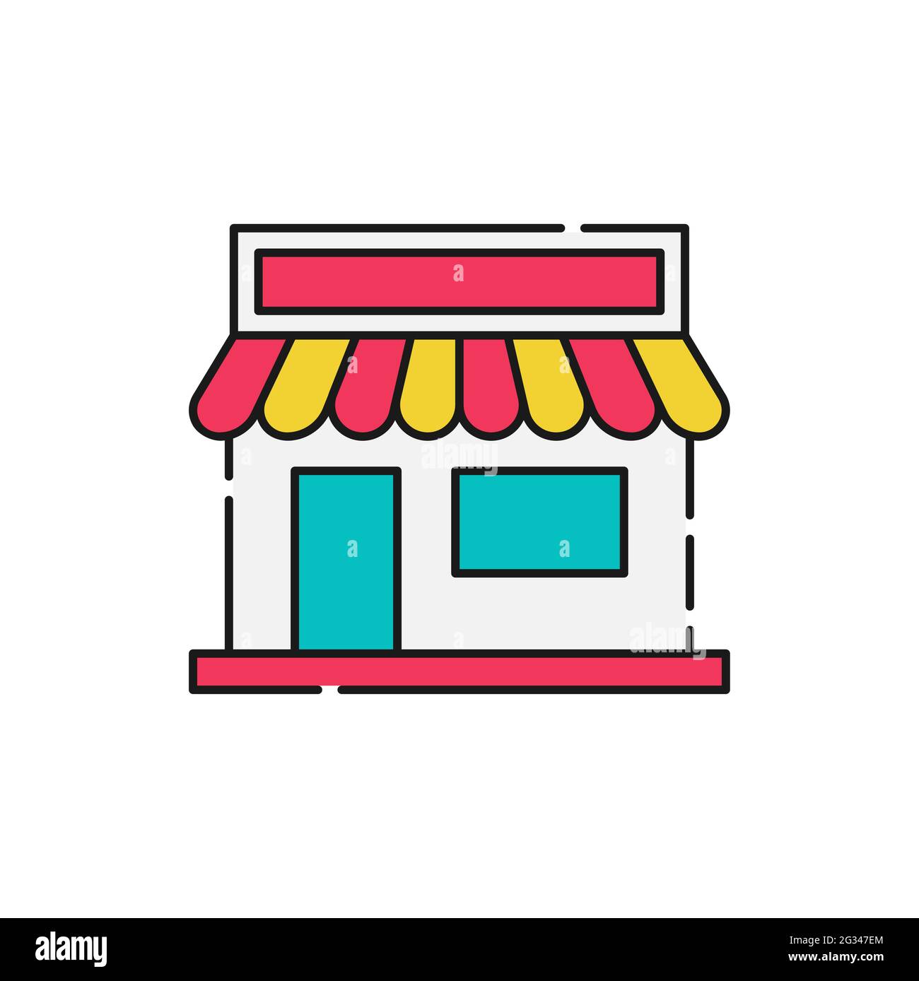 Store icon Vector design Illustration. Store Building icon vector design for e-commerce, online store and marketplace. Market Shop icon vector for web Stock Vector