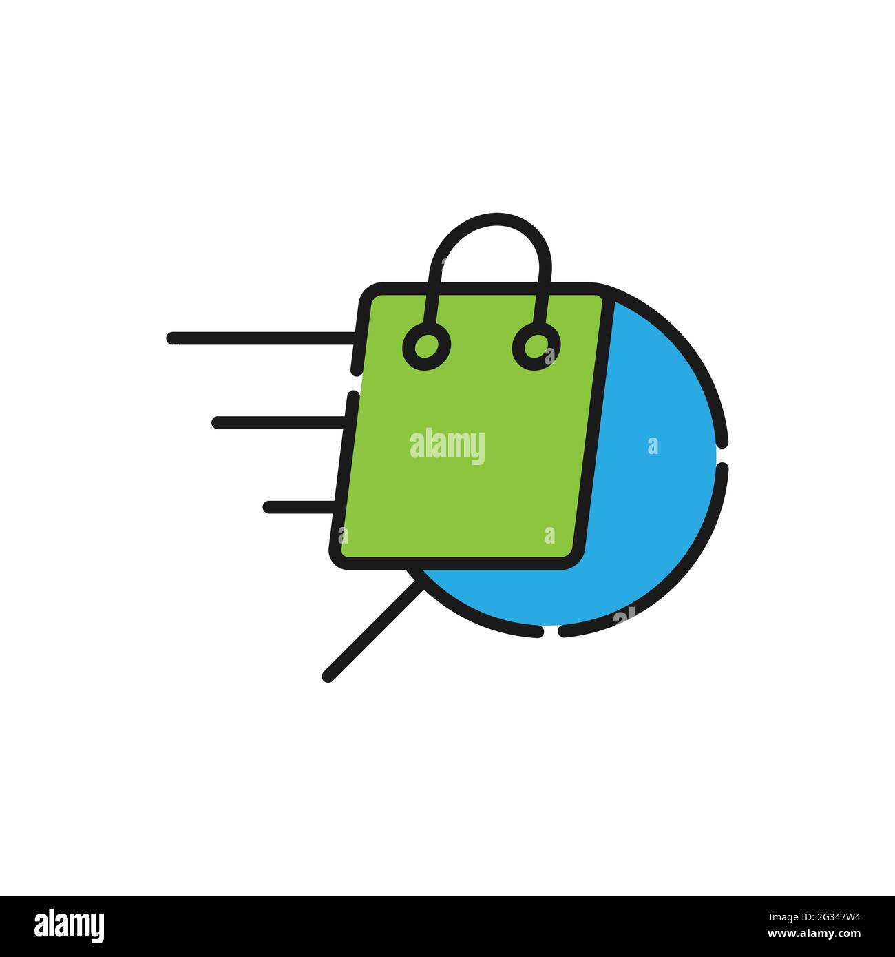 Shopping Bag with Search icon Vector Design. Shopping Bag icon with Searching design concept for e-commerce, online store and marketplace website, mob Stock Vector