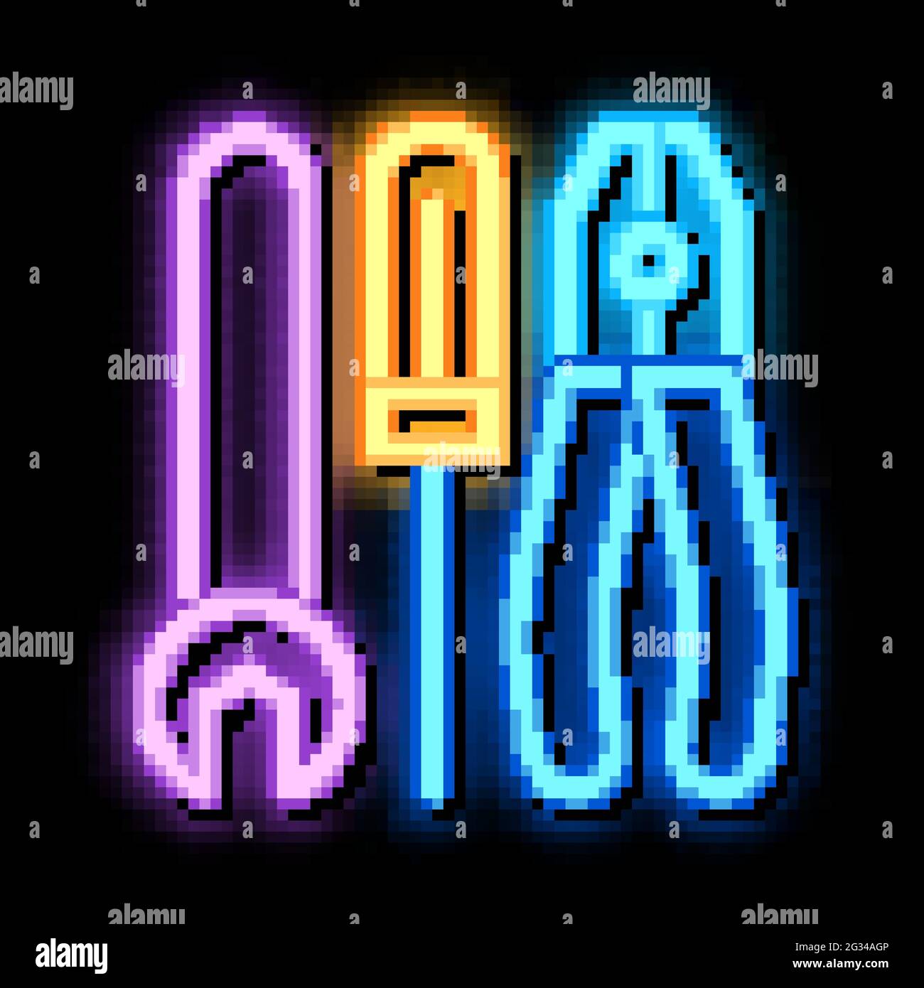 Antenna equipment neon glow hi-res stock photography and images - Alamy