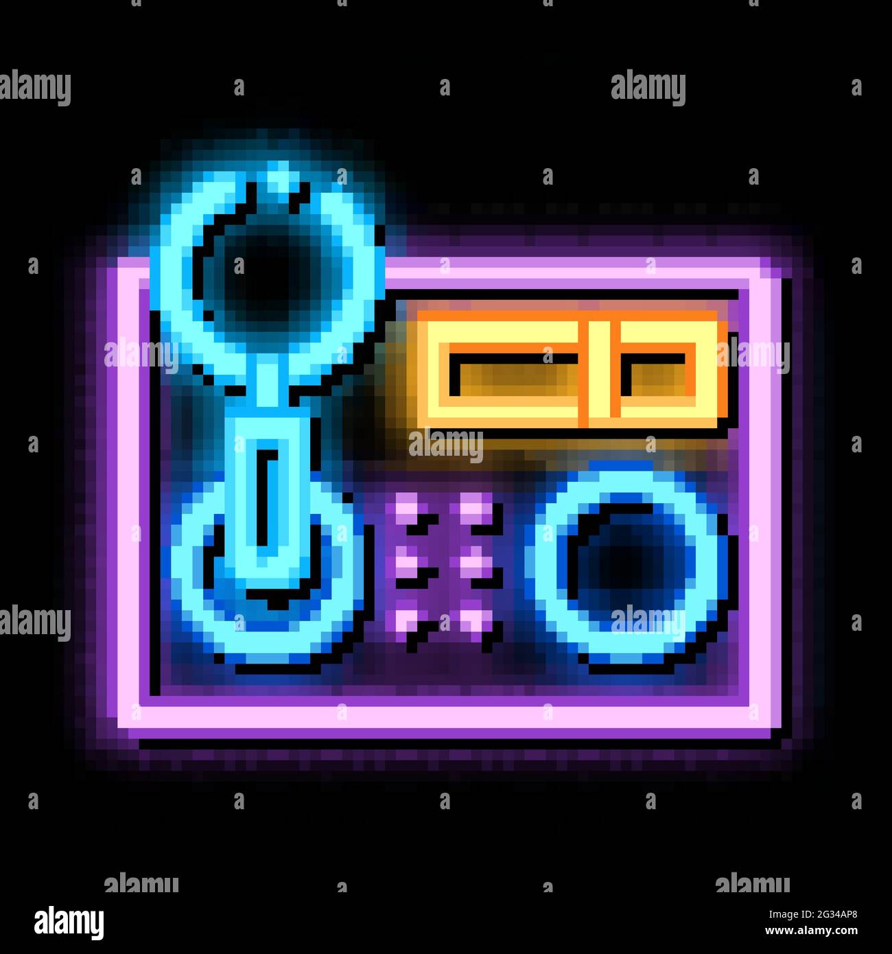 research broken radio neon glow icon illustration Stock Vector Image ...
