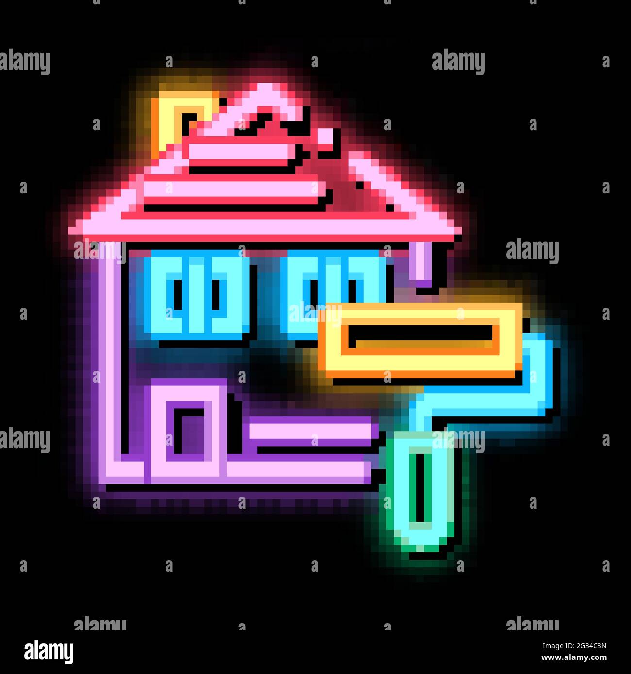 house painting neon glow icon illustration Stock Vector Image & Art - Alamy