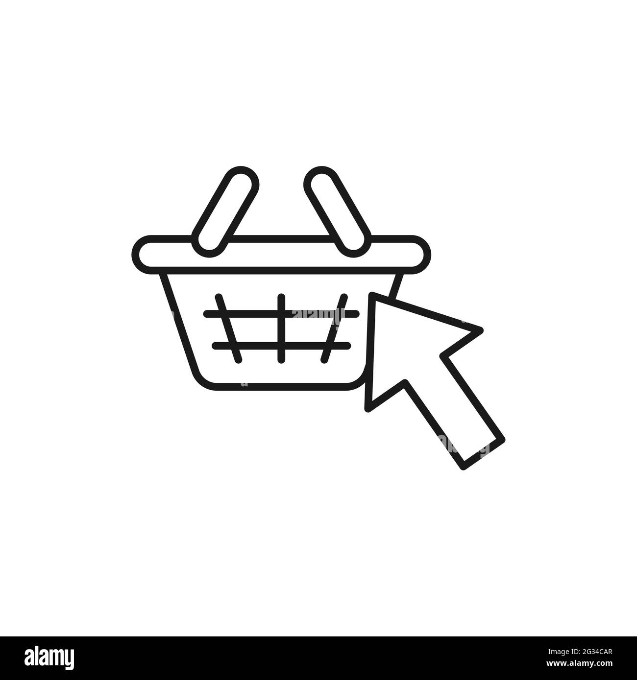 Shopping Cart with Arrow icon Vector Design. Shopping Cart icon with Arrow design concept for e-commerce, online store and marketplace website, mobile Stock Vector