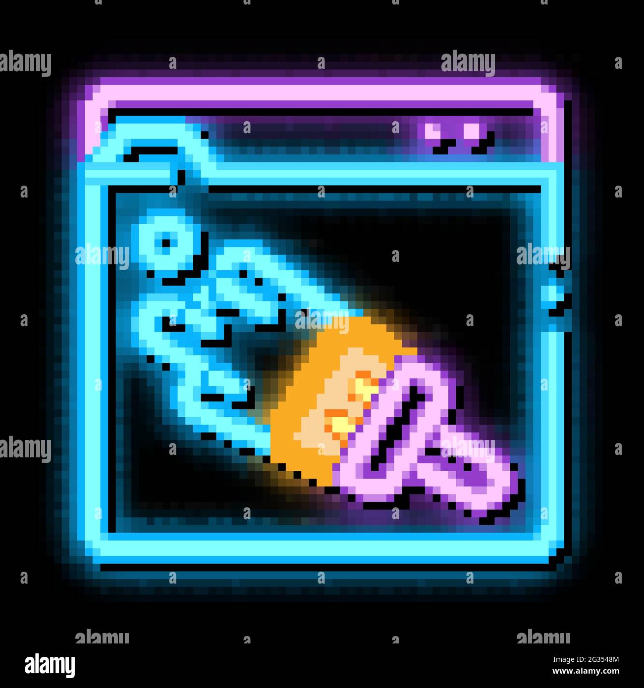 web site painting neon glow icon illustration Stock Vector Image & Art ...