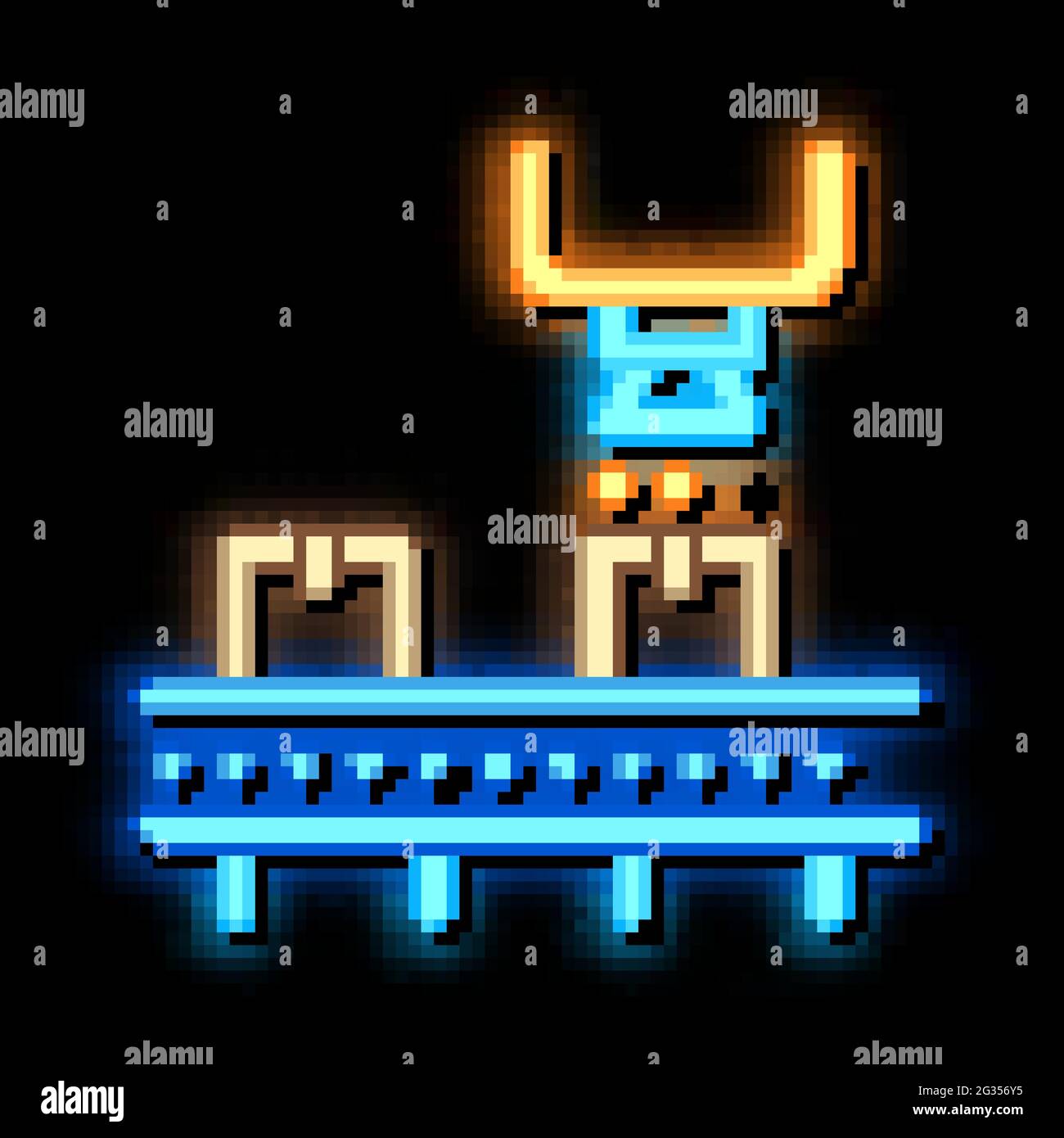 industry manufacturing neon glow icon illustration Stock Vector Image ...
