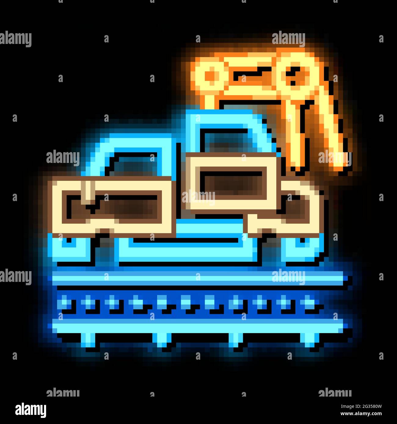car manufacturing neon glow icon illustration Stock Vector Image & Art ...